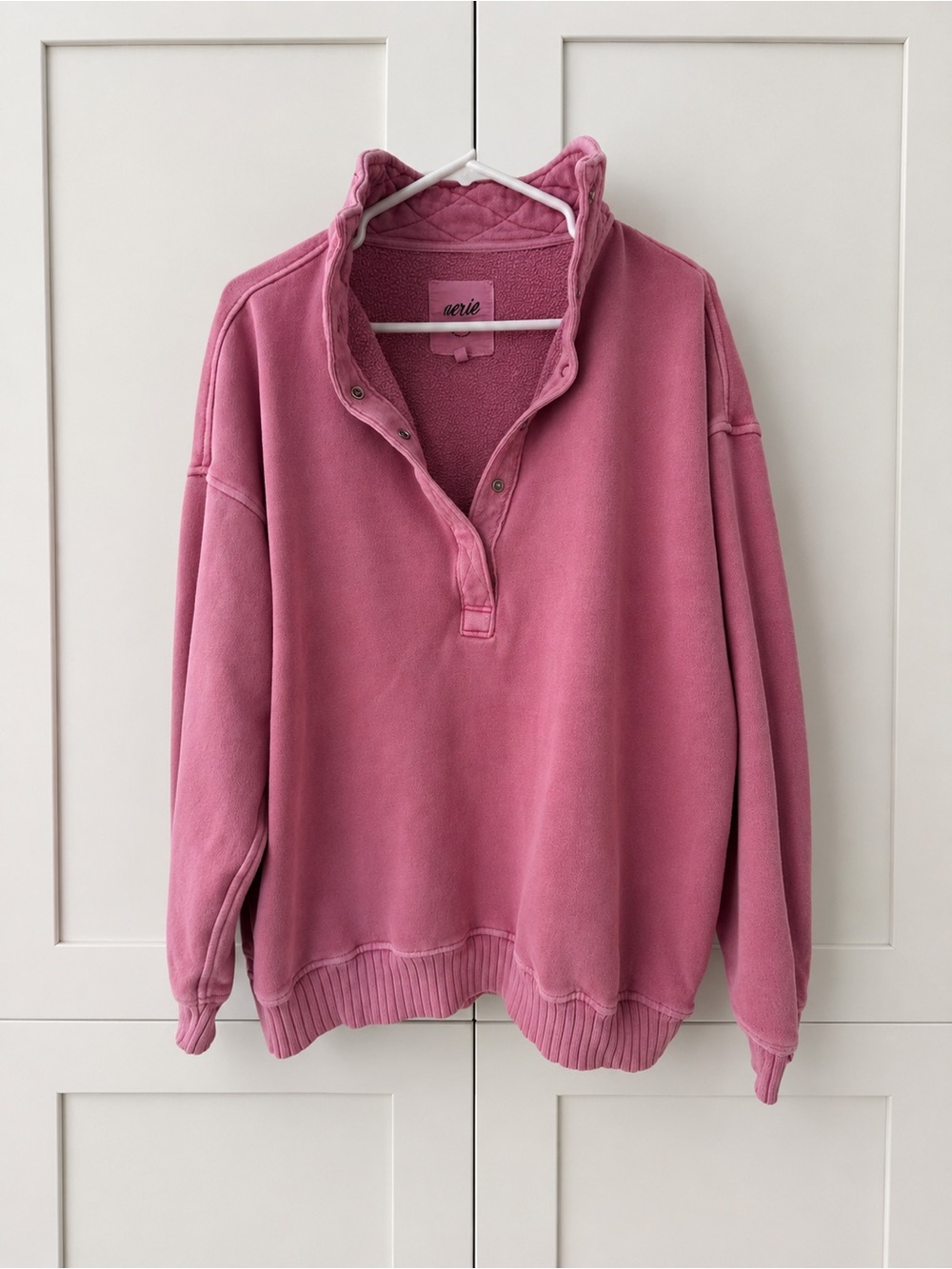 Aerie, OhSnap Playful Pink pullover sweatshirt, size XS - Picture 2 of 4